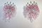 Vintage Italian Transparent and Pink Murano Glass Poliedri Sconces, 1978, Set of 2, Image 3