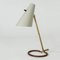 Lámpara de mesa de latón y cuero de Hans Bergström para Ateljé Lyktan, años 50, Imagen 1