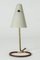 Lámpara de mesa de latón y cuero de Hans Bergström para Ateljé Lyktan, años 50, Imagen 2