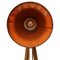 Lámpara de pie trípode industrial vintage de metal y madera, Imagen 5