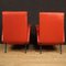 Italian Armchairs in Red Faux Leather, 1970s, Set of 2 7