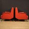 Italian Armchairs in Red Faux Leather, 1970s, Set of 2, Image 8