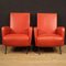 Italian Armchairs in Red Faux Leather, 1970s, Set of 2, Image 11