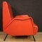 Italian Armchairs in Red Faux Leather, 1970s, Set of 2 4