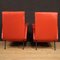 Italian Armchairs in Red Faux Leather, 1970s, Set of 2 9