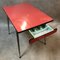Red Formica Dining Table with Tapered Legs, 1950s, Image 3