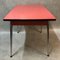 Red Formica Dining Table with Tapered Legs, 1950s 5