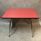 Red Formica Dining Table with Tapered Legs, 1950s 1