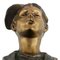 Art Deco Italian Gilt and Burnished Bronze Scugnizzo Bust by Giovanni De Martino, 1920s 5