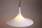 Lámpara colgante vintage de cristal de Murano blanco, Imagen 4