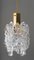 Lámpara colgante de cristal de hielo dorado de JT Kalmar para Kalmar, años 50, Imagen 9
