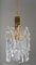 Gilt Ice Glass Pendant Lamp by J. T. Kalmar for Kalmar, 1950s 15