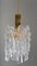 Gilt Ice Glass Pendant Lamp by J. T. Kalmar for Kalmar, 1950s 7