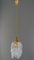 Lámpara colgante de cristal de hielo dorado de JT Kalmar para Kalmar, años 50, Imagen 1
