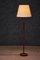 Mid-Century Danish Rosewood and Brass Detailed Floor Lamp, 1960s, Image 2