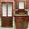 English Curved Mahogany and Glass Buffet, 1950s 2