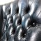 Vintage Blue Leather Chesterfield Armchair 7