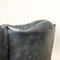 Vintage Blue Leather Chesterfield Armchair 3