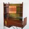 Meuble de Bar d'Angle Vintage en Bois et en Laiton, 1960s 9