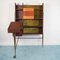 Vintage Wood and Brass Corner Bar Cabinet, 1960s 1