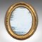 Antique Georgian English Gilt Gesso and Mercury Plate Oval Mirror, 1800s 2