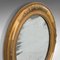 Antiker georgischer vergoldeter ovaler Gesso & Mercury Spiegel, 1800er 4