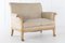 Small Antique French Bleached Oak Sofa 1