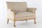 Small Antique French Bleached Oak Sofa, Immagine 1