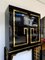Italian Lacquered Cabinet with Brass and Mirror, 1970s 8
