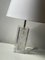 Clear Glass Squared Table Lamps by Pukeberg, Set of 2 3
