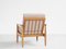 Midcentury Danish easy chair in solid beech and new fabric 1960s 2