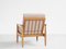 Midcentury Danish easy chair in solid beech and new fabric 1960s, Image 2