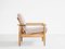 Midcentury Danish easy chair in solid beech and new fabric 1960s, Image 3