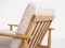 Midcentury Danish easy chair in solid beech and new fabric 1960s, Image 7