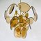 Mid-Century 3-Tier Brass and Glass Chandelier from Vistosi, 1960s 8