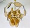 Mid-Century 3-Tier Brass and Glass Chandelier from Vistosi, 1960s 10