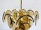 Mid-Century 3-Tier Brass and Glass Chandelier from Vistosi, 1960s, Image 15