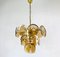Mid-Century 3-Tier Brass and Glass Chandelier from Vistosi, 1960s 11
