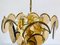 Mid-Century 3-Tier Brass and Glass Chandelier from Vistosi, 1960s 16