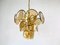 Mid-Century 3-Tier Brass and Glass Chandelier from Vistosi, 1960s 6