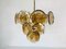 Mid-Century 3-Tier Brass and Glass Chandelier from Vistosi, 1960s 13