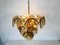 Mid-Century 3-Tier Brass and Glass Chandelier from Vistosi, 1960s 4