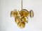 Mid-Century 3-Tier Brass and Glass Chandelier from Vistosi, 1960s 12
