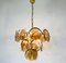 Mid-Century 3-Tier Brass and Glass Chandelier from Vistosi, 1960s, Image 2