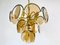 Mid-Century 3-Tier Brass and Glass Chandelier from Vistosi, 1960s 7