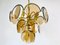 Mid-Century 3-Tier Brass and Glass Chandelier from Vistosi, 1960s, Image 7