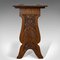 Antique Edwardian Italian Carved Oak Side Table, 1910s 4