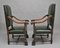 Vintage Carolean Style Carved Armchairs, 1920s, Set of 2 11