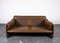 Brown Leather DS 61 2-Seat Sofa from de Sede, 1960s 14