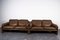 Brown Leather DS 61 2-Seat Sofa from de Sede, 1960s 2